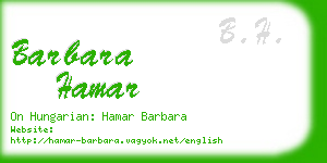 barbara hamar business card